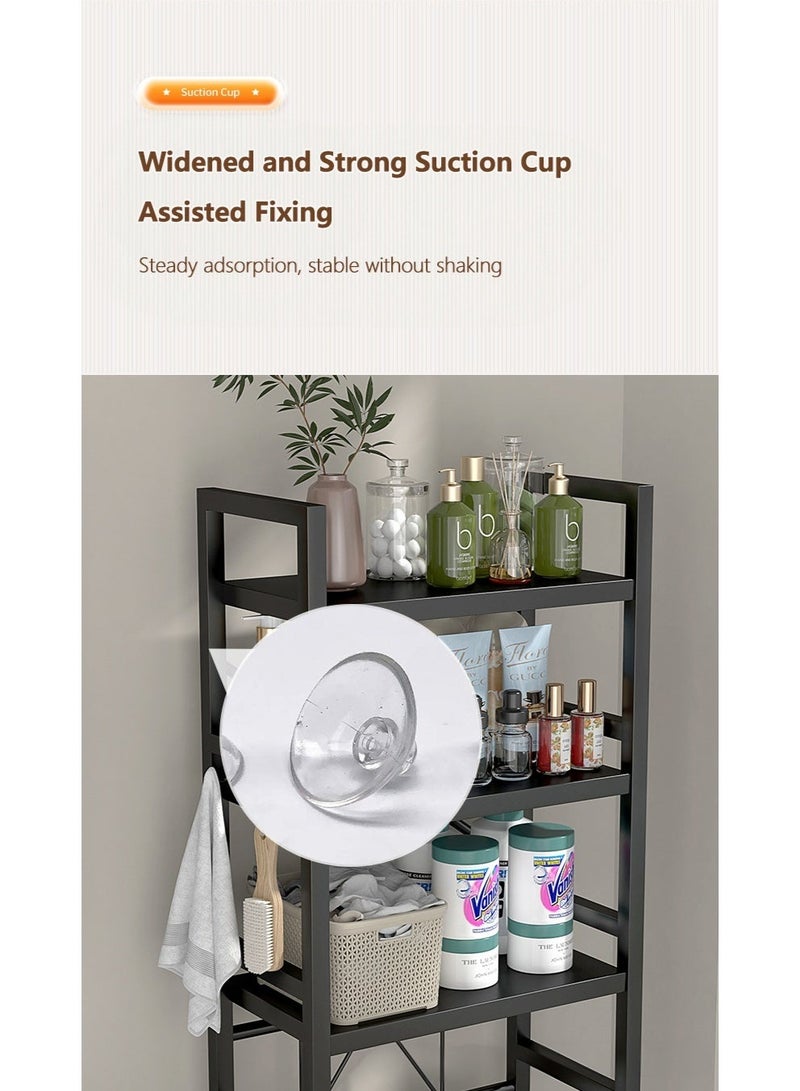 WALALLA Extra Large 6-Tier Metal Toilet Drum Washing Machine Rack, Bathroom Corner Stand Storage Organizer Accessories, Free Standing Home Office Storage Rack, Large Bathroom Organizer for Space Saver - Image 5