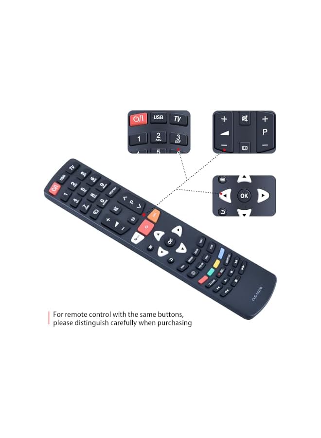 The Bros جهاز تحكم عن بعد بديل CLE-1027B متوافق مع تلفزيون هيتاشي 4K OLED LCD HDTV CLE-1025 CLE-1026 CLE-1028 - Image 3