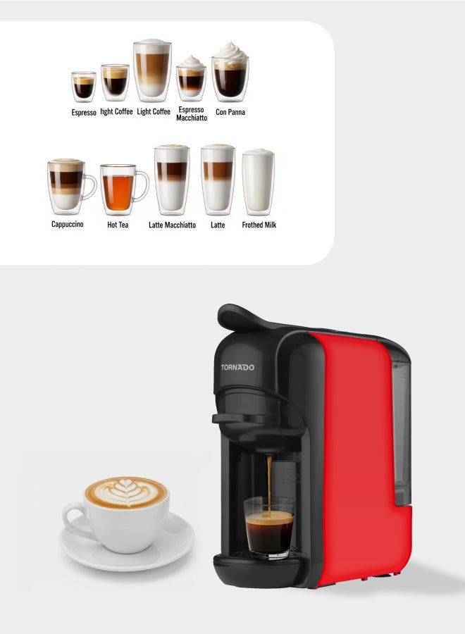 TORNADO 4 in 1 Multifunction Espresso Coffee Automatic Machine - with 600ml Detachable Water Tank 7 optional - Image 5