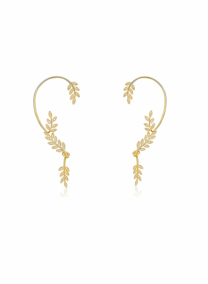 Zikra Gold Cuff Earrings for Women No Piercing Cartilage Ear Cuff Adjustable Ear Clip Wrap Around Earring for Girls - Image 2