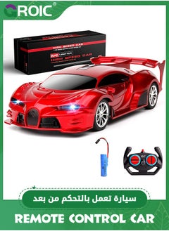 GROIC Remote Control Car 2.4Ghz Rechargeable High Speed 1/18 RC Cars Toys for Kids,Vehicle Racing Hobby with Headlight,Model Car  - Image 1