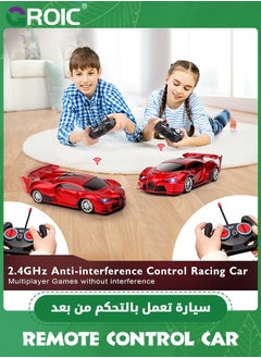 GROIC Remote Control Car 2.4Ghz Rechargeable High Speed 1/18 RC Cars Toys for Kids,Vehicle Racing Hobby with Headlight,Model Car  - Image 2