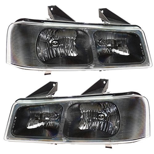 TRQ Driver & Passenger Side Headlight Assembly Set Headlights Driver & Passenger Side Compatible with Chevrolet GMC GM2502233 GM2503233 - Image 1