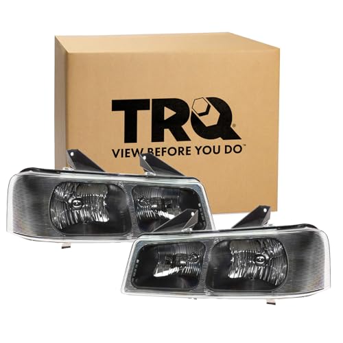 TRQ Driver & Passenger Side Headlight Assembly Set Headlights Driver & Passenger Side Compatible with Chevrolet GMC GM2502233 GM2503233 - Image 2
