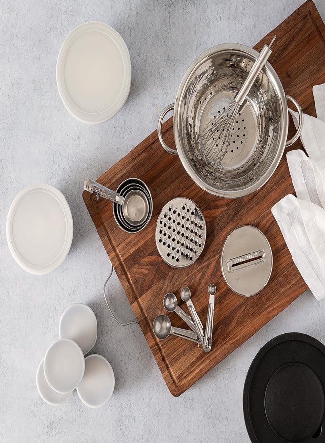 أوستر مجموعة أدوات المطبخ والتحضير من أوستر توبياس المكونة من 27 قطعة (مصفاة، أوعية خلط، أوعية تحضير، أكواب وملاعق قياس، مضرب، مبشرة جبن) - Image 4