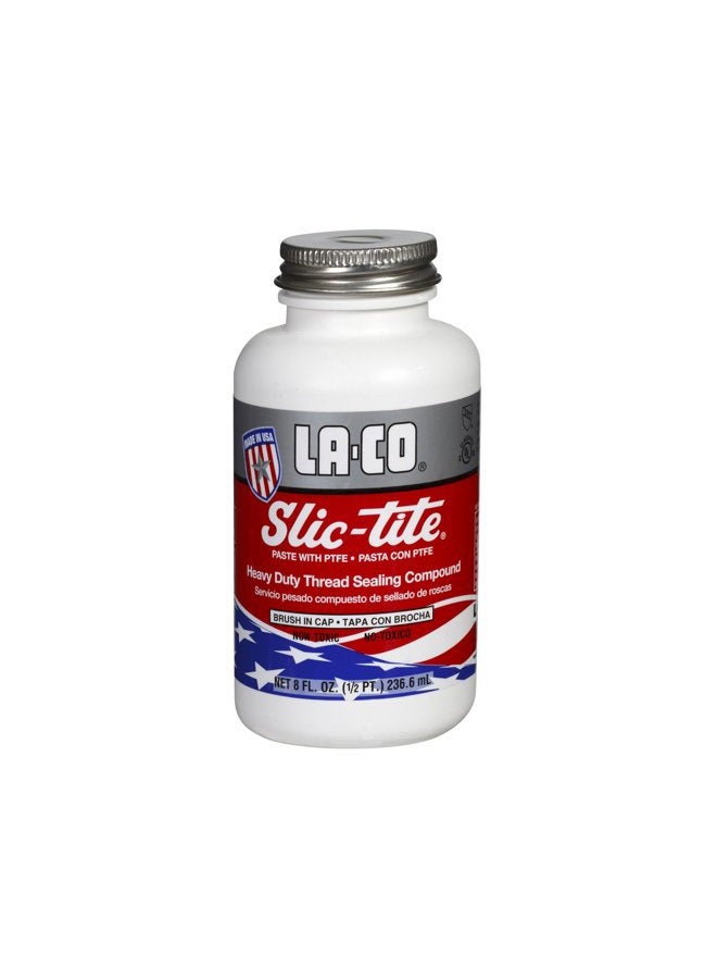 42019 Slic-Tite Premium Thread Sealant Paste with PTFE, -50 to 500 Degree F Temperature, 1/2 pt Jar with Brush in Cap