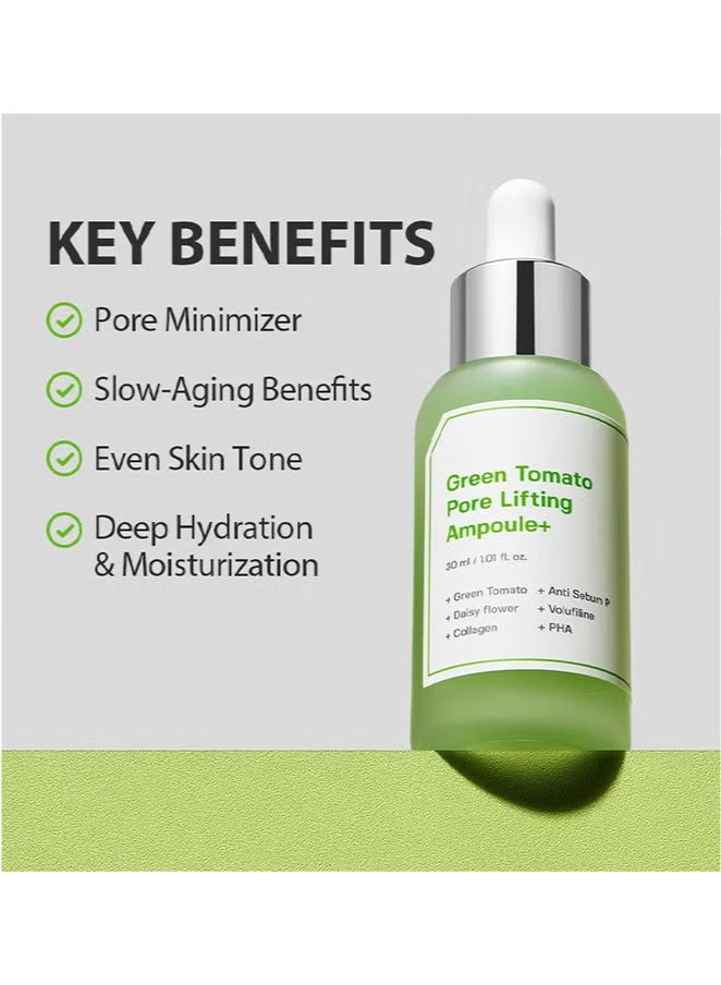 SUNGBOON EDITOR Green Tomato Pore Lifting Ampoule, Pore Tightening Serum, 30ML - Image 3