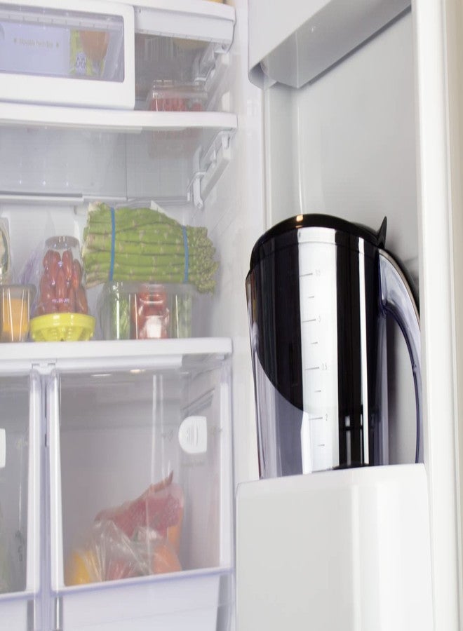 New Wave Enviro Alkaline Water Filter Pitcher, Great for Coffee & Tea, BPA Free Fridge Friendly Design, 3.5 Liter Capacity with Integrated Handle, Black Color - Image 3