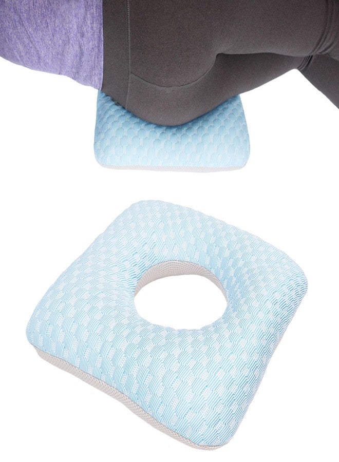 galactruly Donut Pillow Cushion for Bed Sores on Buttocks, Bed Sore Cushions for Butt, Bed Sore Pressure Relief Pillow for Sleeping, O Shaped Opening PE Hose Filling Cool Tailbone Pillow - Image 1