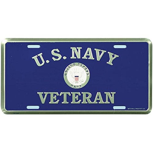 Honor Country US Navy Veteran License Plate - Image 1
