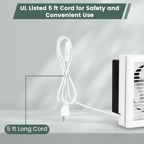 Fanspex 6" Shutter Exhaust Fan, 258CFM Window or Wall Mount Ventilation Fan for Greenhouse, Attic, Garage, Bathroom, Kitchen - Image 4
