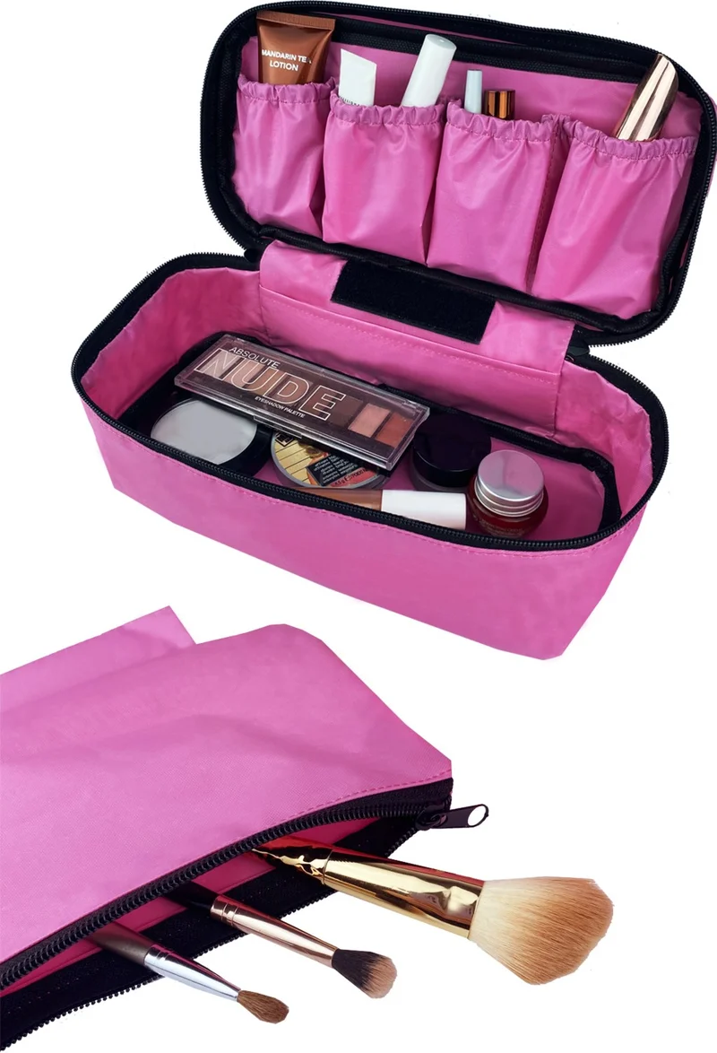 Minufco Ankaflex Women's Pink Makeup Brush Bra Storage and Underwear Organizer Makeup Bag