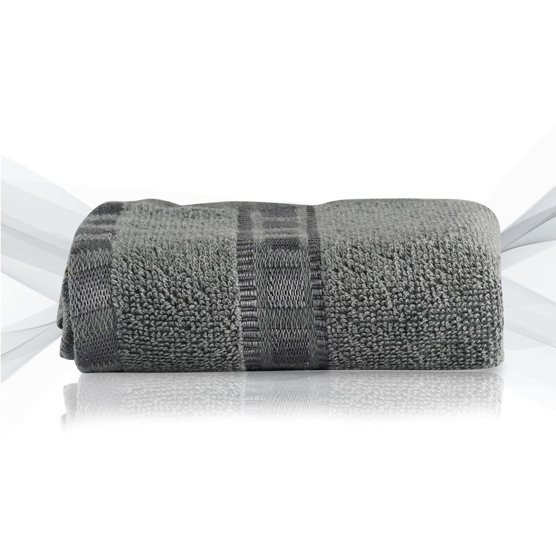 Kuber Industries Pack of 2 Cotton Hand/Face Towels For Men & Women | Easily Washable | Workout Gym Napkins For Men | Pocket Towel - Grey - Image 2