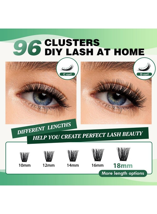 KEYYOU Lash Clusters 96pcs Individual Lashes Y02 D Curl 14mm Eyelash Clusters KEYYOU Volume Wispy Lash Extension Soft&Comfortable Easy DIY at Home(Y02,D-14mm) - Image 4