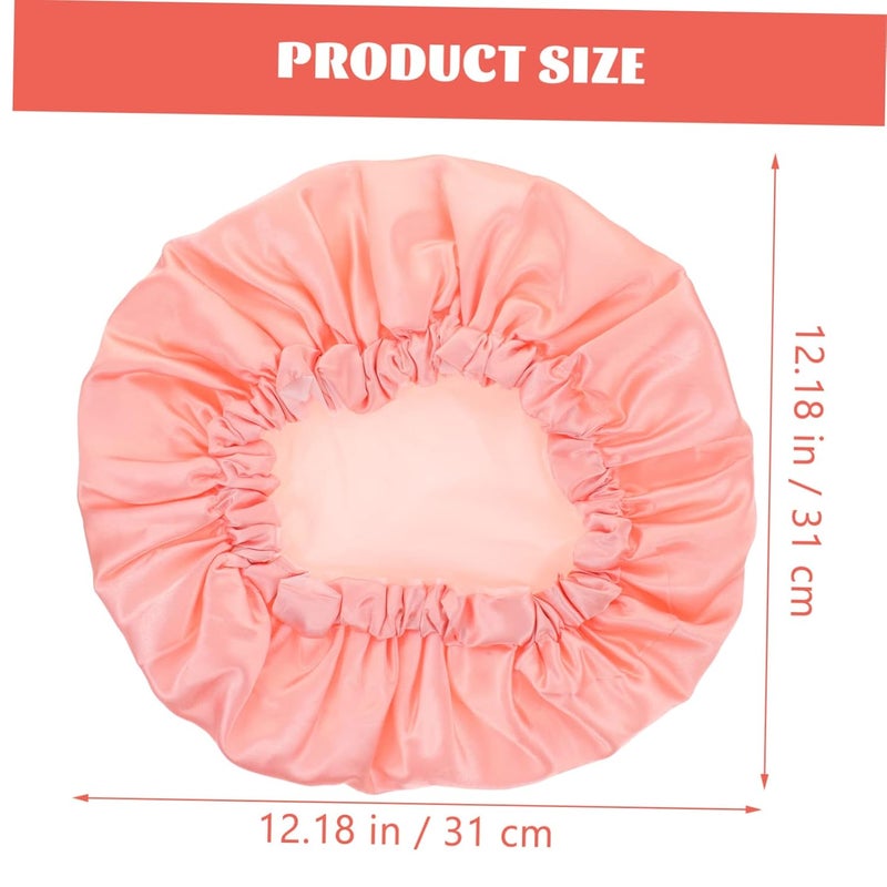 2Pcs Bath Hair Caps for Women Bonnet Shower Cover Comfortable Elastic Design for Bathing and Sleeping Includes and Rainbow - Image 2