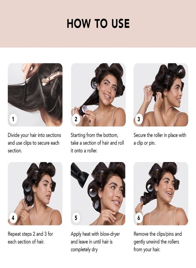 كيتش بكرات الشعر الحرارية الخزفية الكبيرة من كيتش للشعر القصير - بكرات فيلكرو | بكرات تجعيد الشعر للشعر الطويل | بكرات فيلكرو كبيرة للشعر المتوسط | بكرات شعر ذاتية التثبيت | بكرات فيلكرو - 4 قطع تيرا - Image 4