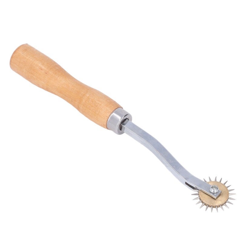 Tracing Wheel: Stainless Steel Incisive Wear-Resistant Needle - Stamped Non-Drop Metal Pins Wooden Handle Pounce Wheel for Leathercraft Sewing Quilting Pattern Tracing - Image 3