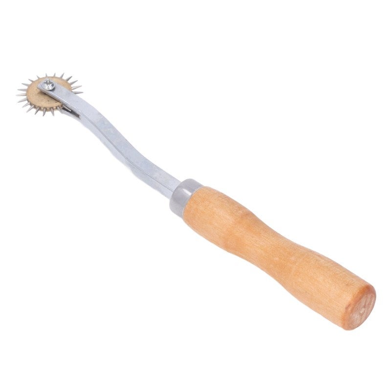 Tracing Wheel: Stainless Steel Incisive Wear-Resistant Needle - Stamped Non-Drop Metal Pins Wooden Handle Pounce Wheel for Leathercraft Sewing Quilting Pattern Tracing - Image 2