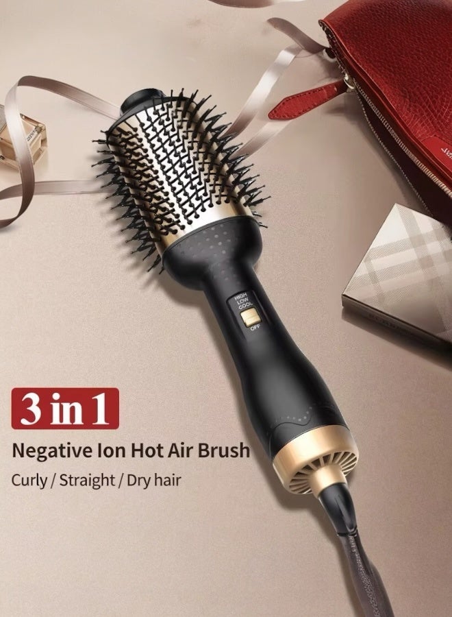 Lifenpure Hot Air Brush 3 in 1 Hair Dryer and Styler Volumizer Curling and Straightening Brush - Image 2
