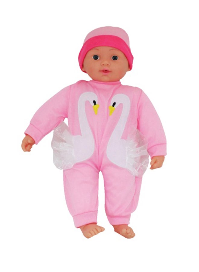 Bambolina 41Cm Doll With New Dress With Plush Toy-  Swan
