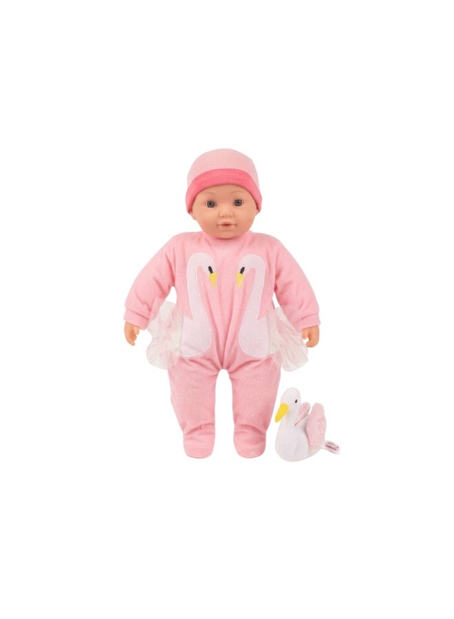 Bambolina 41Cm Doll With New Dress With Plush Toy-  Swan - Image 3