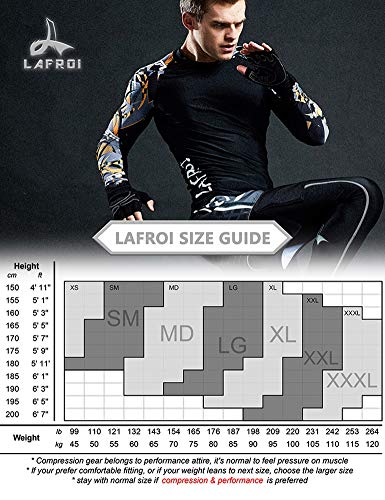 LAFROI Men's Quick Dry Cool Compression Fit Tights Leggings Waistband-YSK08 Dragon Size LG - Image 2
