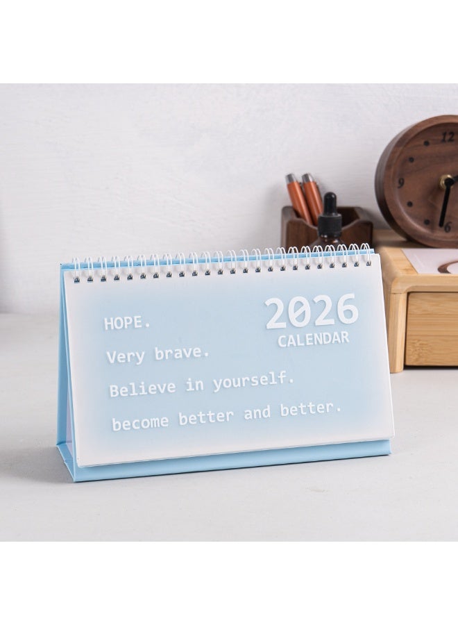 NIIMBOT Desk Calendar Small Desk Calendar 2025/07-2026/12 Compact Standing Flip Tabletop Calendar Monthly Planner For Office School Or Home Scheduling And Organizing Pink  Desk Calendar 2025 Desk Calendar 2026  - Image 2