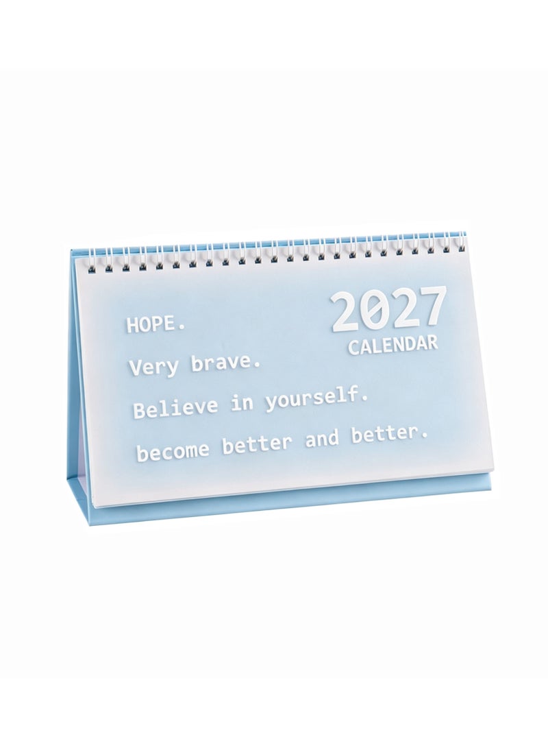 NIIMBOT Desk Calendar Small Desk Calendar 2026/07-2027/12 Compact Standing Flip Tabletop Calendar Monthly Planner For Office School Or Home Scheduling And Organizing Desk Calendar 2026-2027 Desk Calendar - Image 4