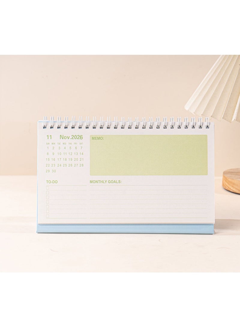 NIIMBOT Desk Calendar Small Desk Calendar 2026/07-2027/12 Compact Standing Flip Tabletop Calendar Monthly Planner For Office School Or Home Scheduling And Organizing Desk Calendar 2026-2027 Desk Calendar - Image 2