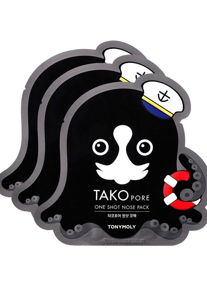 TONYMOLY Tako Pore One Shot Nose Pack, 3 Pack  - Image 1