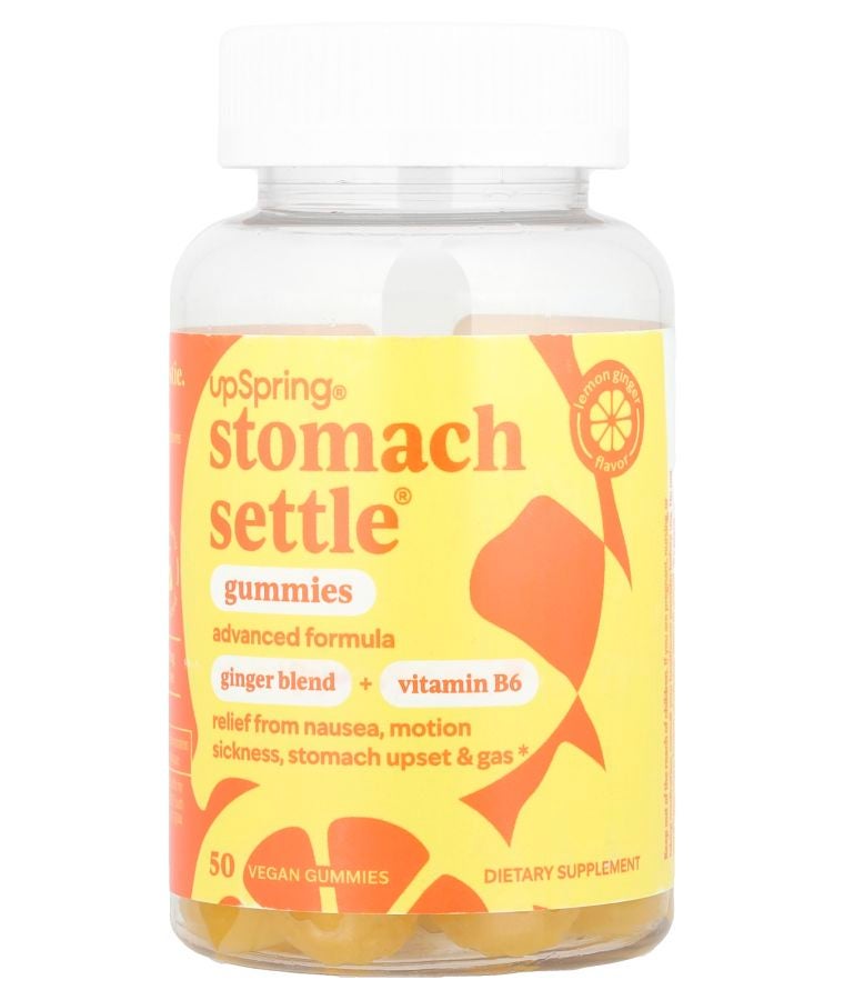 UpSpring Stomach Settle® Gummies Lemon Ginger 50 Vegan Gummies