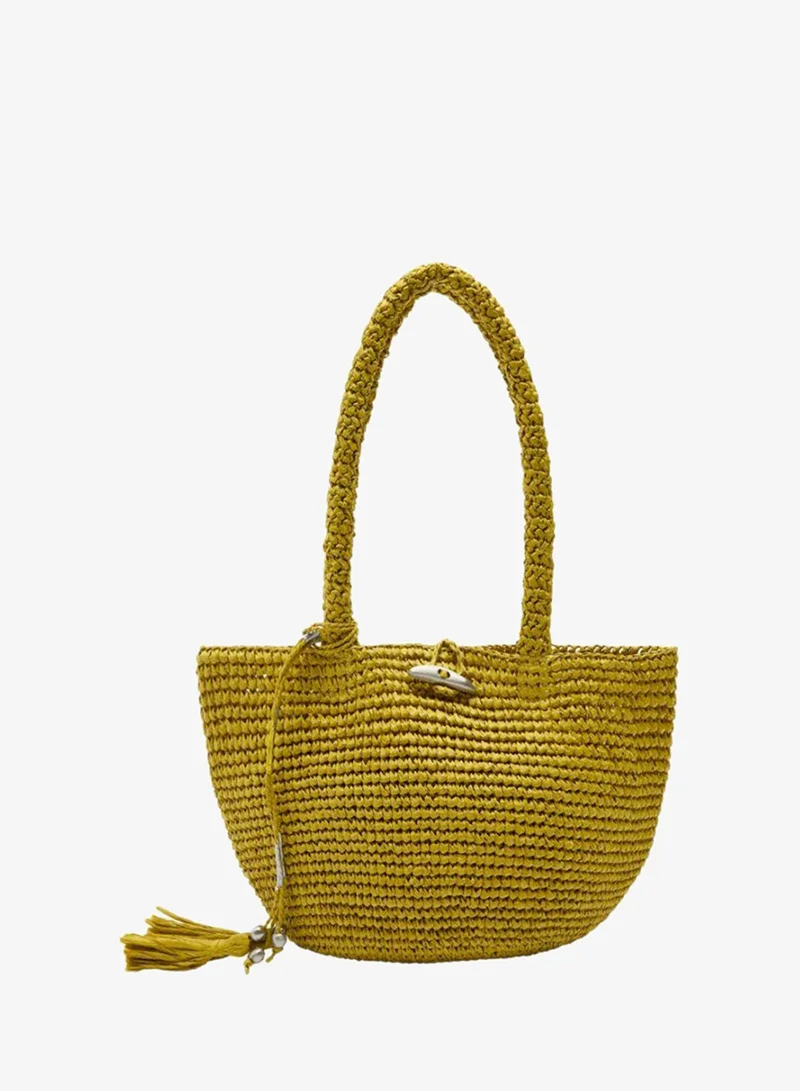 PARFOIS Straw-Effect Shoulder Bag