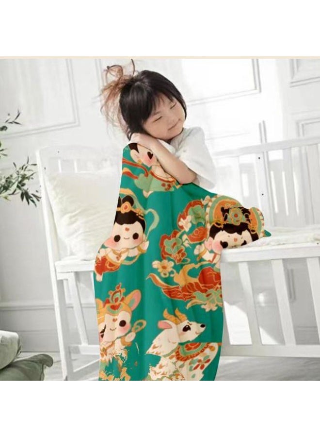 general Children's or student cartoon flannel thin blanket (warm and comfortable, suitable for sleep, games) 100cm*150cm - Image 1