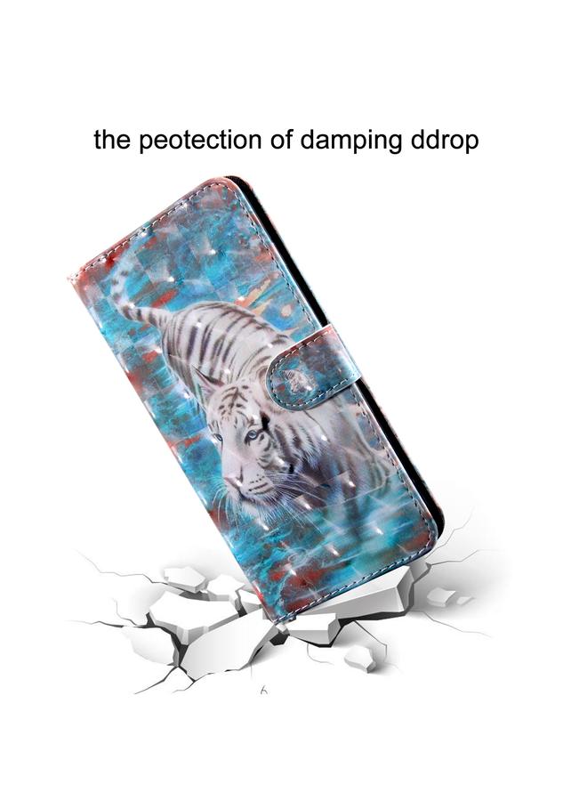 اس-توب جراب لهاتف Motorola Moto G22 مصنوع من الجلد بنمط رسم ثلاثي الأبعاد ملون - Image 5