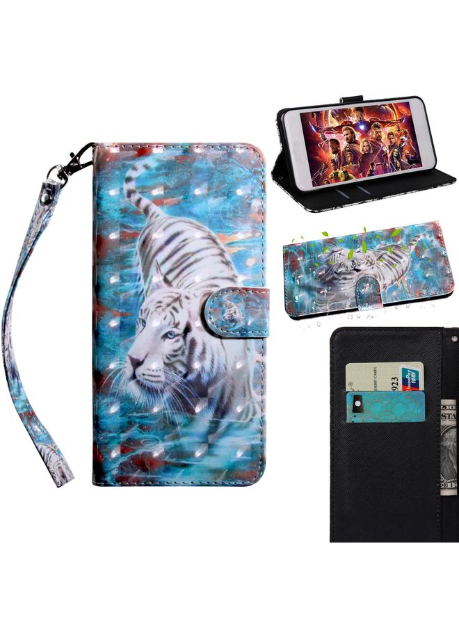 اس-توب جراب لهاتف Motorola Moto G22 مصنوع من الجلد بنمط رسم ثلاثي الأبعاد ملون - Image 1