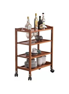co arma Brown 4-Tier Rolling Serving Table  - Image 2