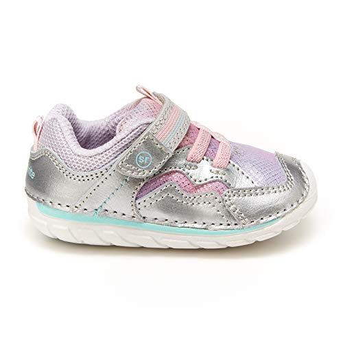 Stride Rite baby girls Bg014402-soft Motion Kylo Sneaker, Silver/Multi, 5 Wide Toddler US - Image 2