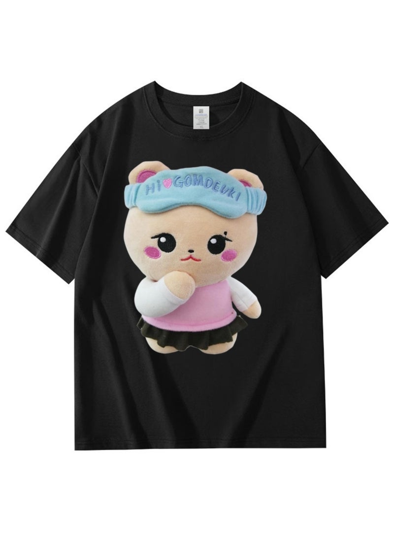 NIBEMINENT Blackpink Printed Cotton Short Sleeves T-Shirt 