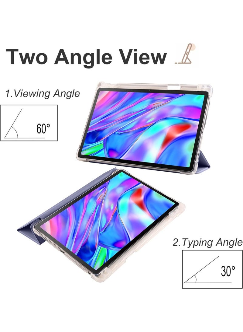Smart Case Compatible with Honor Pad X7 8.7 inch 2025 Released Case with Auto Wake/Sleep, TPU Slim Cover w/Pencil Holder Shockproof Cover with Clear Back Shell(Dark Purple) - Image 3