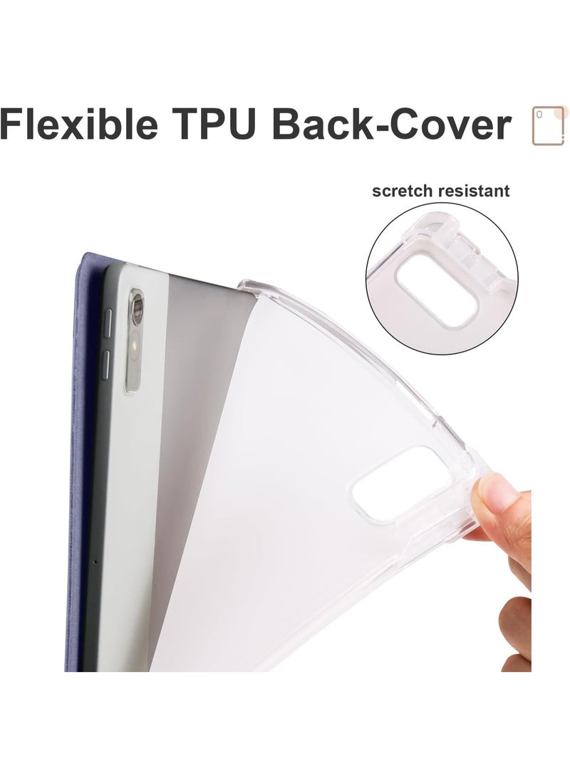 Smart Case Compatible with Honor Pad X7 8.7 inch 2025 Released Case with Auto Wake/Sleep, TPU Slim Cover w/Pencil Holder Shockproof Cover with Clear Back Shell(Dark Purple) - Image 5