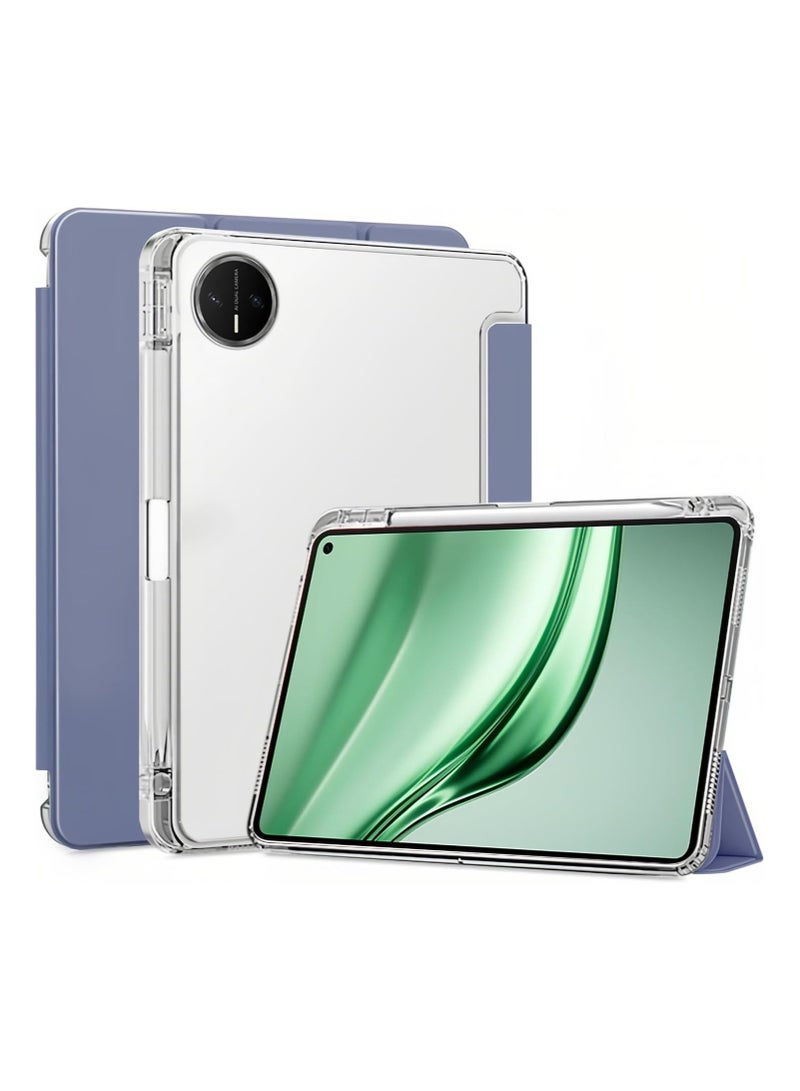Smart Case Compatible with Honor Pad X7 8.7 inch 2025 Released Case with Auto Wake/Sleep, TPU Slim Cover w/Pencil Holder Shockproof Cover with Clear Back Shell(Dark Purple) - Image 1