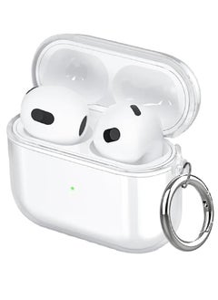 Airpods 4 Case Cover with Keychain, Airpods 4rd Generation 2024 Headphone Cases, Soft Transparent Shockproof TPU Case for Headphone Accessories Charging Case -Clear