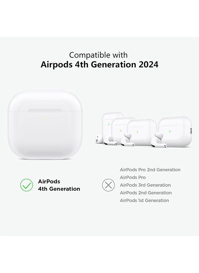 X-level - Airpods 4 Case Cover with Keychain, Airpods 4rd Generation 2024 Headphone Cases, Soft Transparent Shockproof TPU Case for Headphone Accessories Charging Case -Clear - Image 1