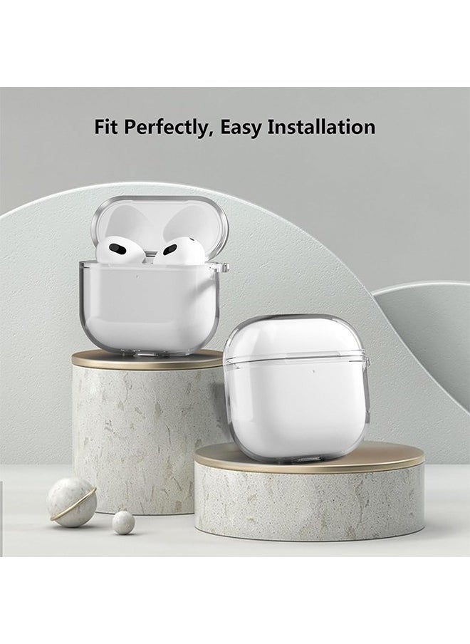 X-level - Airpods 4 Case Cover with Keychain, Airpods 4rd Generation 2024 Headphone Cases, Soft Transparent Shockproof TPU Case for Headphone Accessories Charging Case -Clear - Image 1