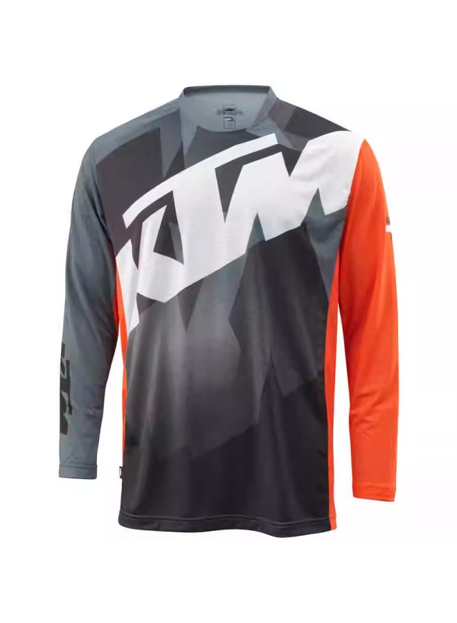 Best Off-road Cycling Clothing, Motorcycle Downhill Clothing, Racing Clothing, Retro Motorcycle Clothing, Breathable And Quick-drying Orange
