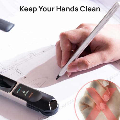 HOZO NeoRulerGO Classic Elegant Design Metal Inkless Pencil with 2 Replaceable Nibs, Reusable Everlasting Pencil for Architecture Sketching,Drafting, Art, Drawing Supplies -Aluminum Alloy Material - Image 3