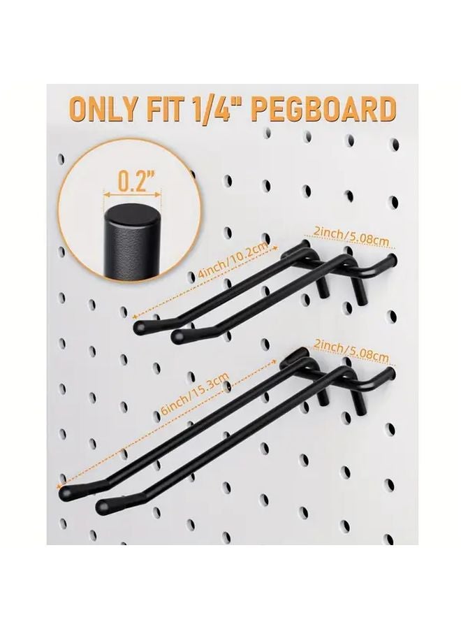 8 Pcs 4 Inch Black Metal Hooks Wall Mount For Garage Tools Kitchen Organization - Image 4