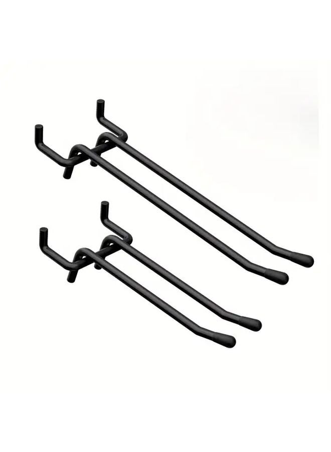 8 Pcs 4 Inch Black Metal Hooks Wall Mount For Garage Tools Kitchen Organization - Image 2