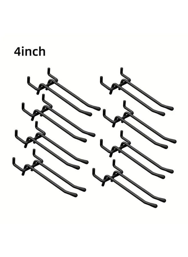 8 Pcs 4 Inch Black Metal Hooks Wall Mount For Garage Tools Kitchen Organization - Image 1