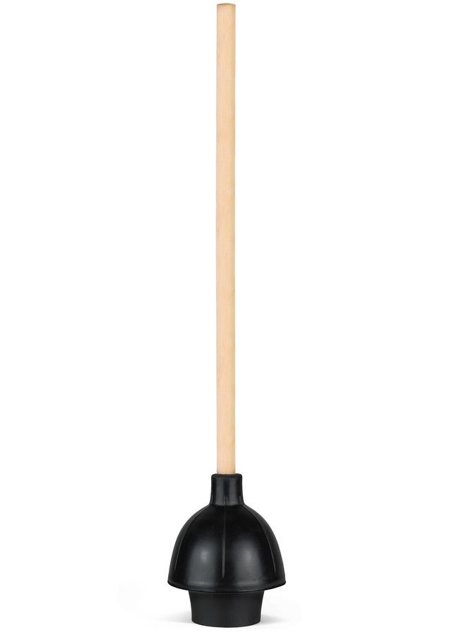 SteadMax Heavy Duty Toilet Plunger, Commercial Grade Double Thrust Force Rubber Cup with Wood Handle (22") - Image 2